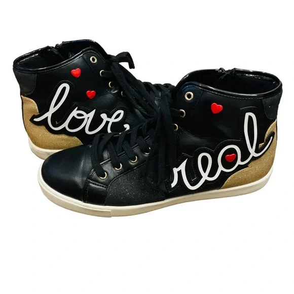 Aldo Shoes Aldo Black High Top Real Love Lace Up Fashion